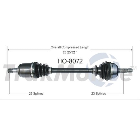 Surtrack Axle Cv Axle Shaft, Ho-8072 HO-8072